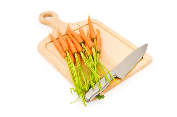 stock image Fresh carrots isolated on the white