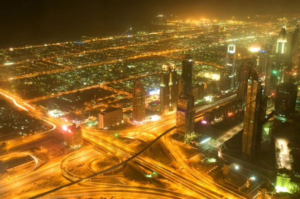 Down town of Dubai city from the top — Stock Photo, Image