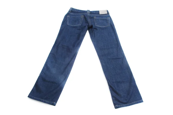 Par de jeans aislados sobre fondo blanco —  Fotos de Stock