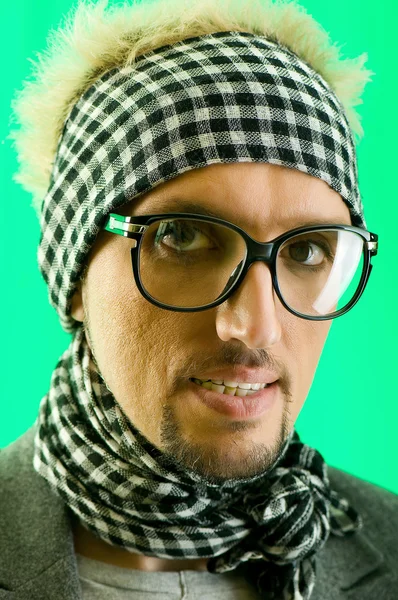 안경을 쓴 남자의 모습 — 스톡 사진
