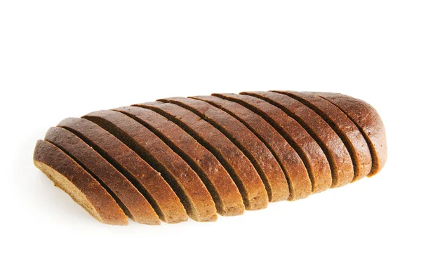Skivat bröd isolerat på den vita bakgrunden — Stockfoto