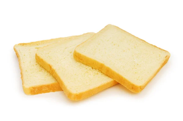 Pane affettato isolato sullo sfondo bianco — Foto Stock