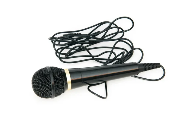 Audio mikrofon izolovaných na bílém pozadí — Stock fotografie