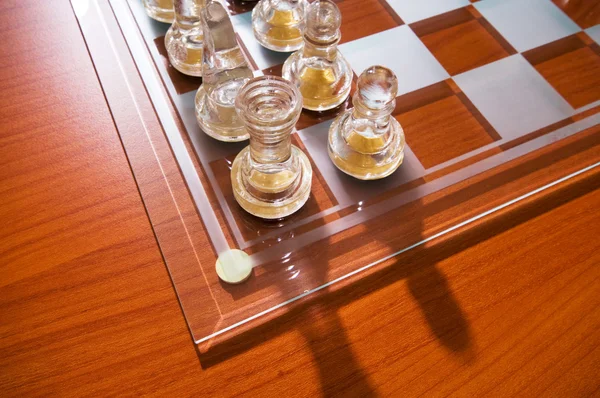 Set van chess cijfers op het bord — Stockfoto