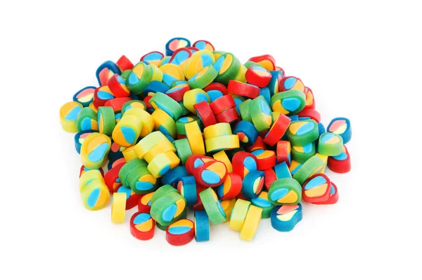 Bonbons colorés isolés sur le fond blanc — Photo