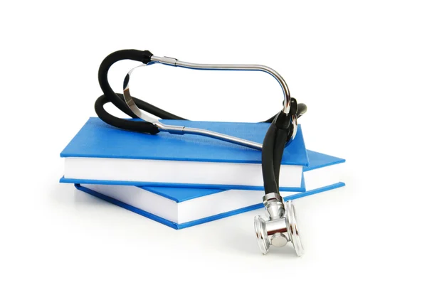 Concepto de educación médica con libro y estetoscopio —  Fotos de Stock