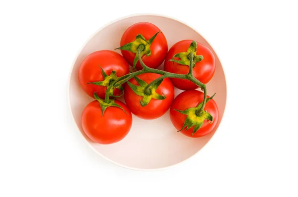 Pomodori rossi isolati sullo sfondo bianco — Foto Stock