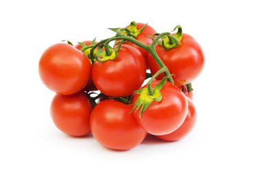 Beyaz arka plan üzerinde izole kırmızı domates