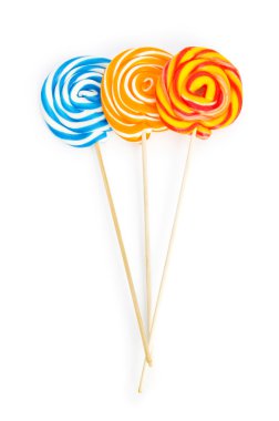 Colourful lollipop isolated on the white background clipart