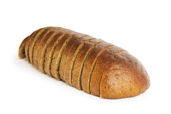 Skivat bröd isolerat på den vita bakgrunden — Stockfoto