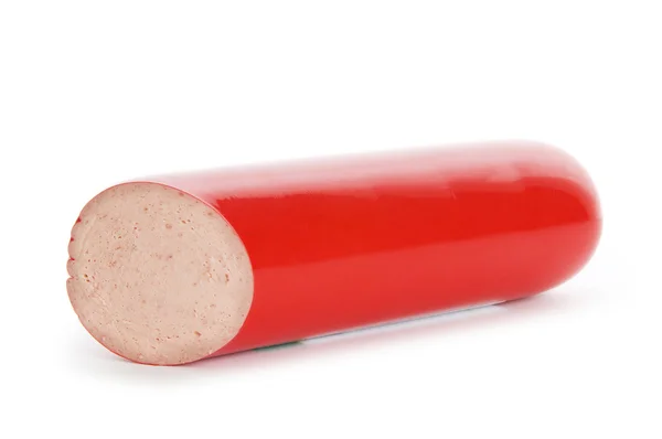 Smoked sausage isolated on the white background — Stock Photo, Image