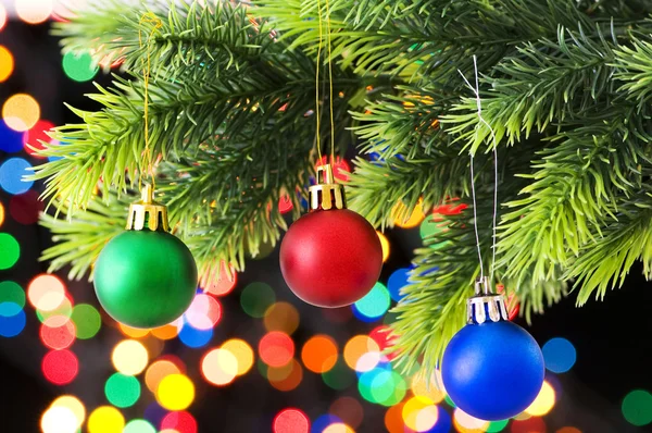 크리스마스 장식 및 배경에서 흐린된 빛 — 스톡 사진