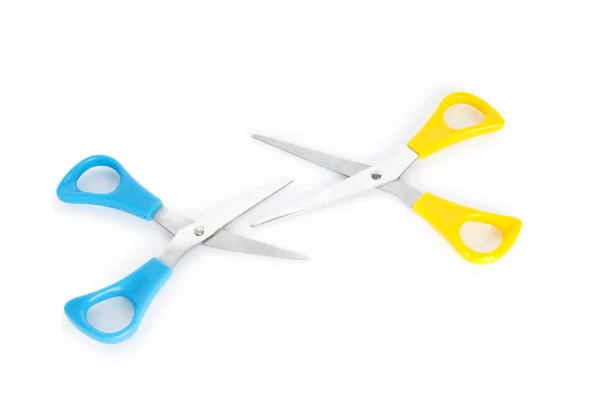 Pair of scissors isolated on the white background — Stock Photo, Image