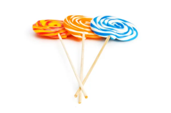 stock image Colourful lollipop isolated on the white background