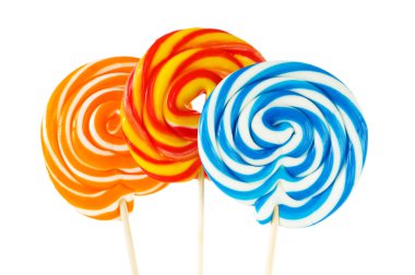 Colourful lollipop isolated on the white background clipart