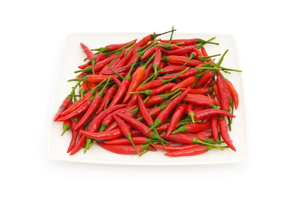 Hot peppers isolated on the white background Royalty Free Stock Photos