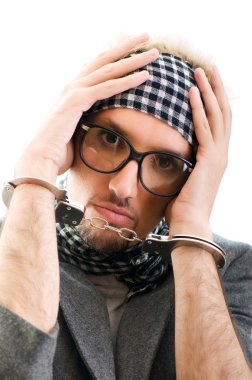 Man with glasses in studio shooting clipart