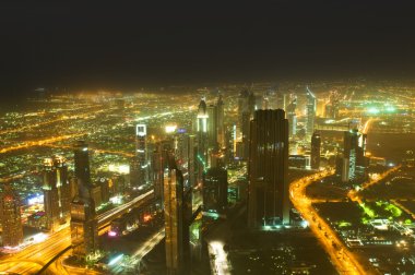 Down town of Dubai city from the top clipart