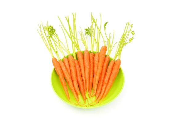 Fresh carrots isolated on the white — Stock Photo, Image