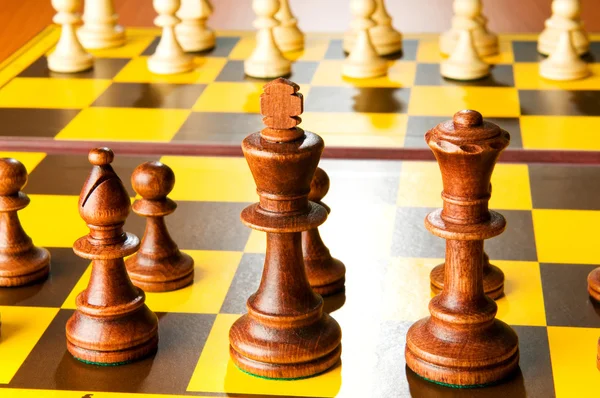 再生ボード上のチェスの数字のセット — ストック写真