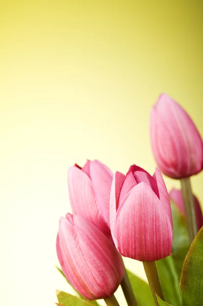 Ramo de flores de tulipán sobre la mesa —  Fotos de Stock