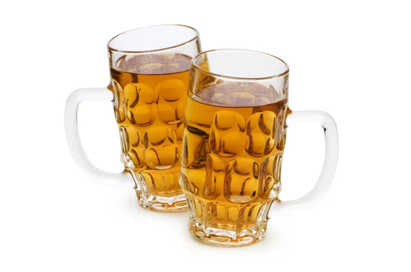 Beer glasses isolated on the white background — Stock Photo, Image