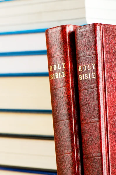 Renkli arkaplana karşı İncil kitapları — Stok fotoğraf