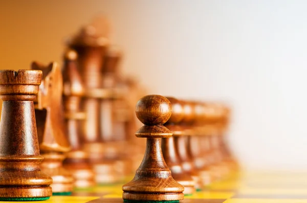 Set di figure scacchistiche sulla scacchiera — Foto Stock