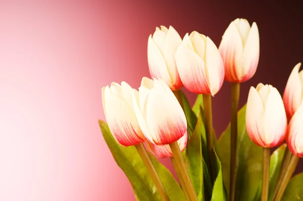 Ramo de flores de tulipán sobre la mesa —  Fotos de Stock