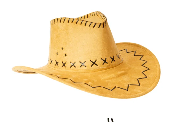 Cowboy cappello isolato sullo sfondo bianco — Foto Stock