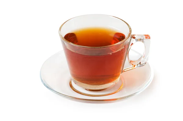 Xícara de chá na superfície reflexiva — Fotografia de Stock