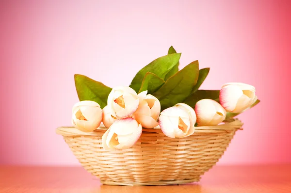 stock image Bunch of tulip flowers on the table