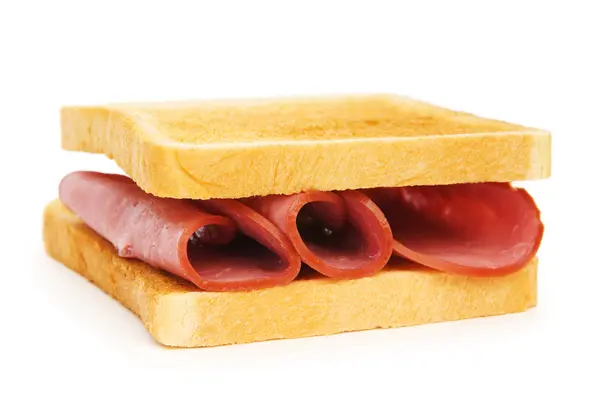 Ízletes szendvicseket elszigetelt fehér background — Stock Fotó