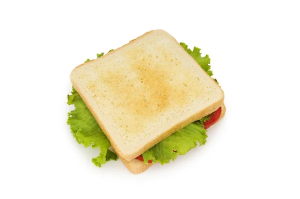 Matig smörgås isolerat på den vita bakgrunden — Stockfoto