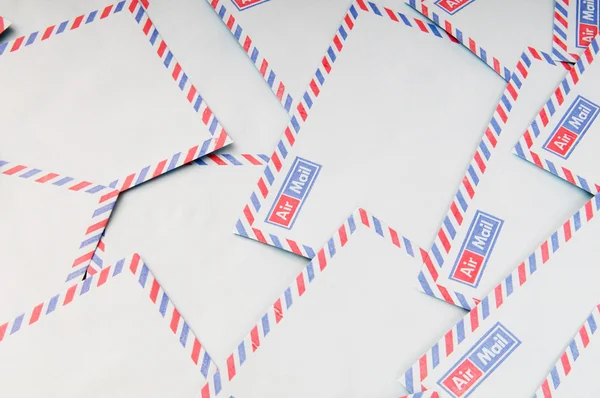 stock image Mail concept with many envelopes on the table