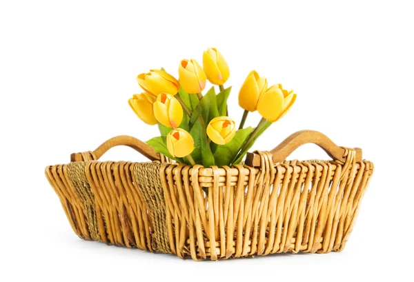 Tulipán kytice na stůl — Stock fotografie