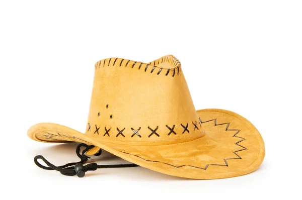 Chapéu de cowboy isolado no fundo branco — Fotografia de Stock