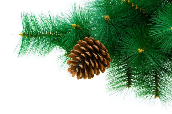 Beyaz arka planda izole edilmiş Noel ağacı — Stok fotoğraf