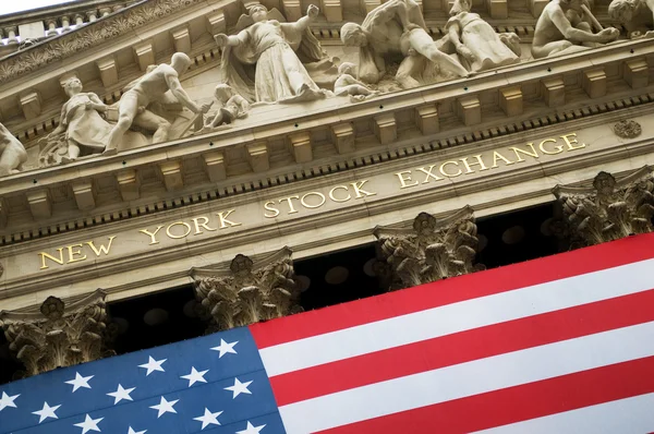 Нью-Йорк - 4 вересня 2010 - Уолл-стріт і фондової біржі — стокове фото