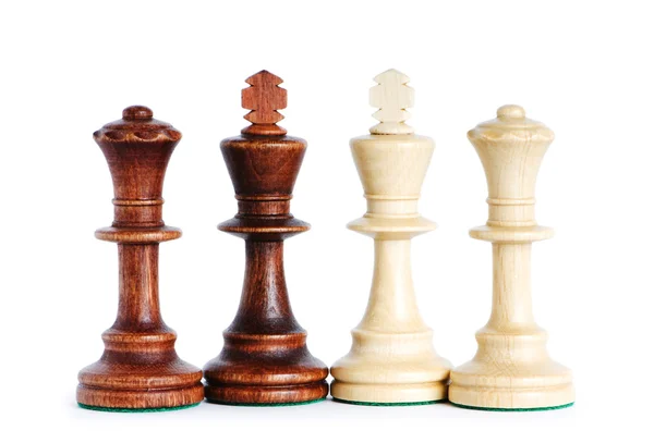 흰색 배경에 고립 된 체스 피 규 어 — 스톡 사진