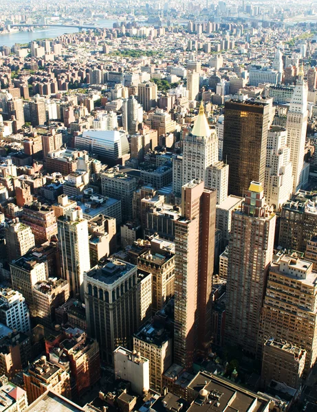 Πόλη της Νέας Υόρκης Πανόραμα με ψηλός ουρανοξύστες — Φωτογραφία Αρχείου