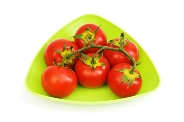 Röda tomater isolerat på den vita bakgrunden — Stockfoto