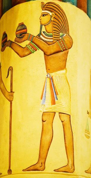Conceito egípcio com pinturas na parede — Fotografia de Stock
