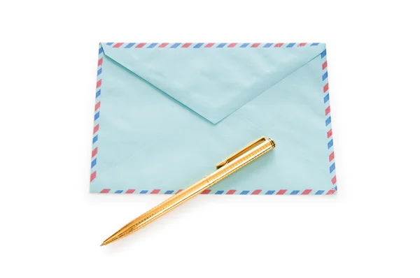 Conceito Correio Com Muitos Envelopes Mesa — Fotografia de Stock