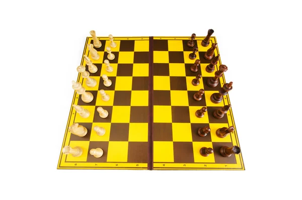 Φιγουρεσ Σκακιου Που Απομονώνονται Λευκό Φόντο — Φωτογραφία Αρχείου