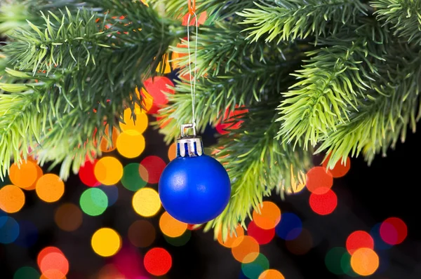 Kerstdecoratie Wazig Lichten Achtergrond — Stockfoto