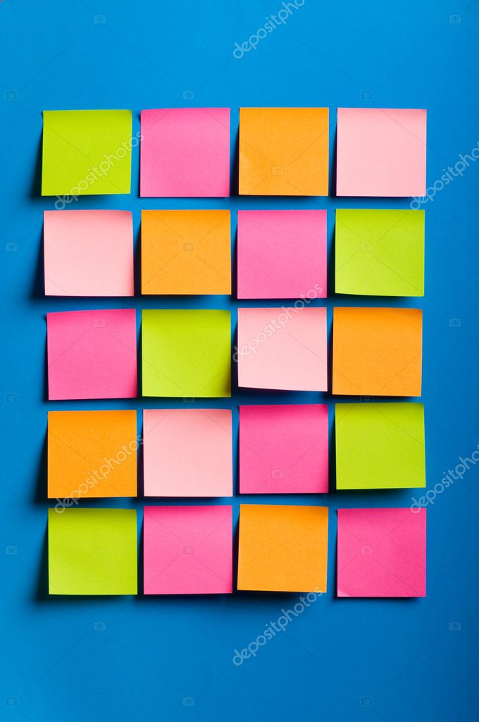 Reminder notes on the bright colorful paper Stock Photo by ©Elnur_ 4532203