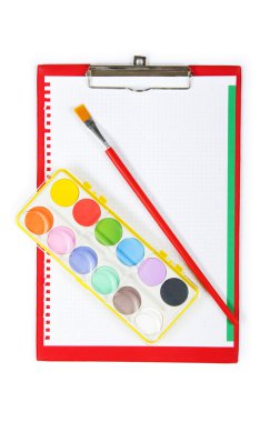 ressam paleti ve boya fırçası ile sanat kavramı