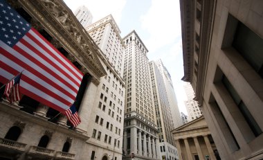 New York city - 4 Sep 2010 - Wall street and stock exchange clipart