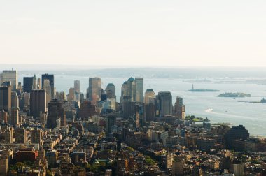 New york şehir panoraması ile yüksek gökdelenler